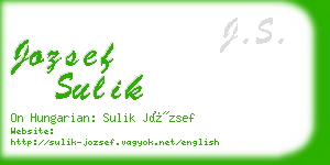 jozsef sulik business card